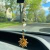 Винтажный Солнечный Кристалл Жемчуг Автомобильный Подвесной Орнамент Для Украшения Салона Автомобиля