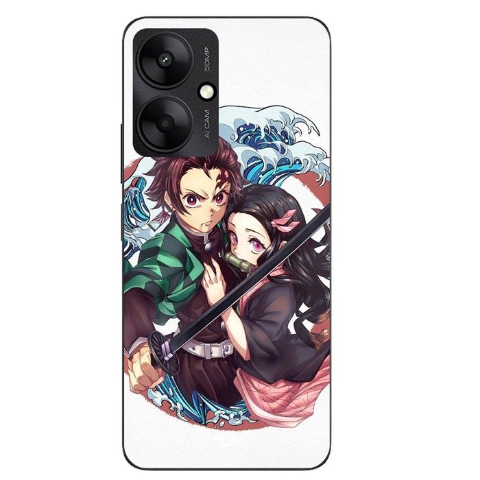 Coque Pour Xiaomi Redmi 13C 5g Demon Slayer Tanjiro Nezuko brother manga anime Maniacase