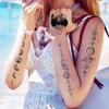 6 Sheets Black Space Temporary Tattoos For Adults Geometric Planets Fake Tattoo Universe Astronaut Galaxy Tatoos For Women Men