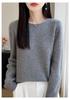 Women's 100% Pure Wool Round Neck Long Sleeve Sweater - Autumn/Winter Casual Loose Fit, Warm and Soft Base Layer.