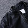 Большие размеры 5XL, повседневная кожаная куртка, мужская куртка с воротником-стойкой, черные куртки из 100% воловьей кожи, мужская куртка высокого качества из натуральной кожи