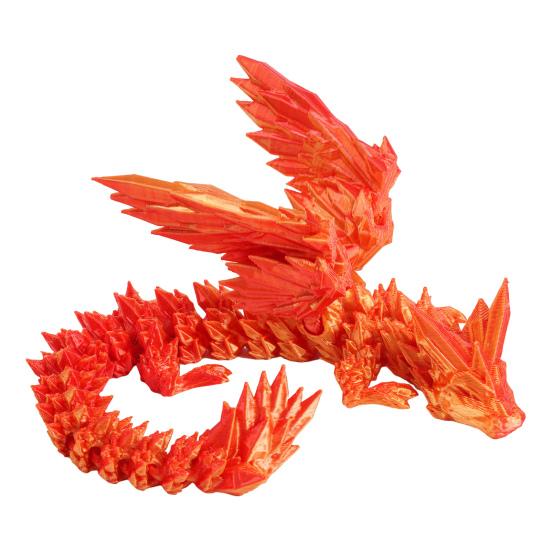 3D-печатная фигурка летающего дракона с подвижными суставами, красочная фигурка дракона, шарнирная модель крылатого дракона, игрушка-фиджет, настольное украшение, орнамент