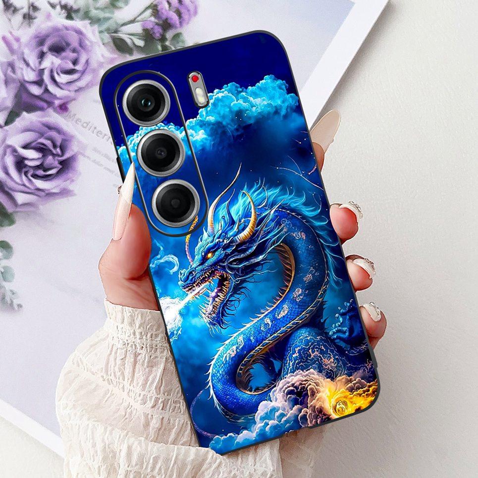 Крутой Чехол с Мультяшным Рисунком Дракона, Льва, Тигра Для Tecno Camon 40 Pro 5G CM7 Чехол Camon40 40Pro 5G 6.78" Мягкая Силиконовая Задняя Крышка