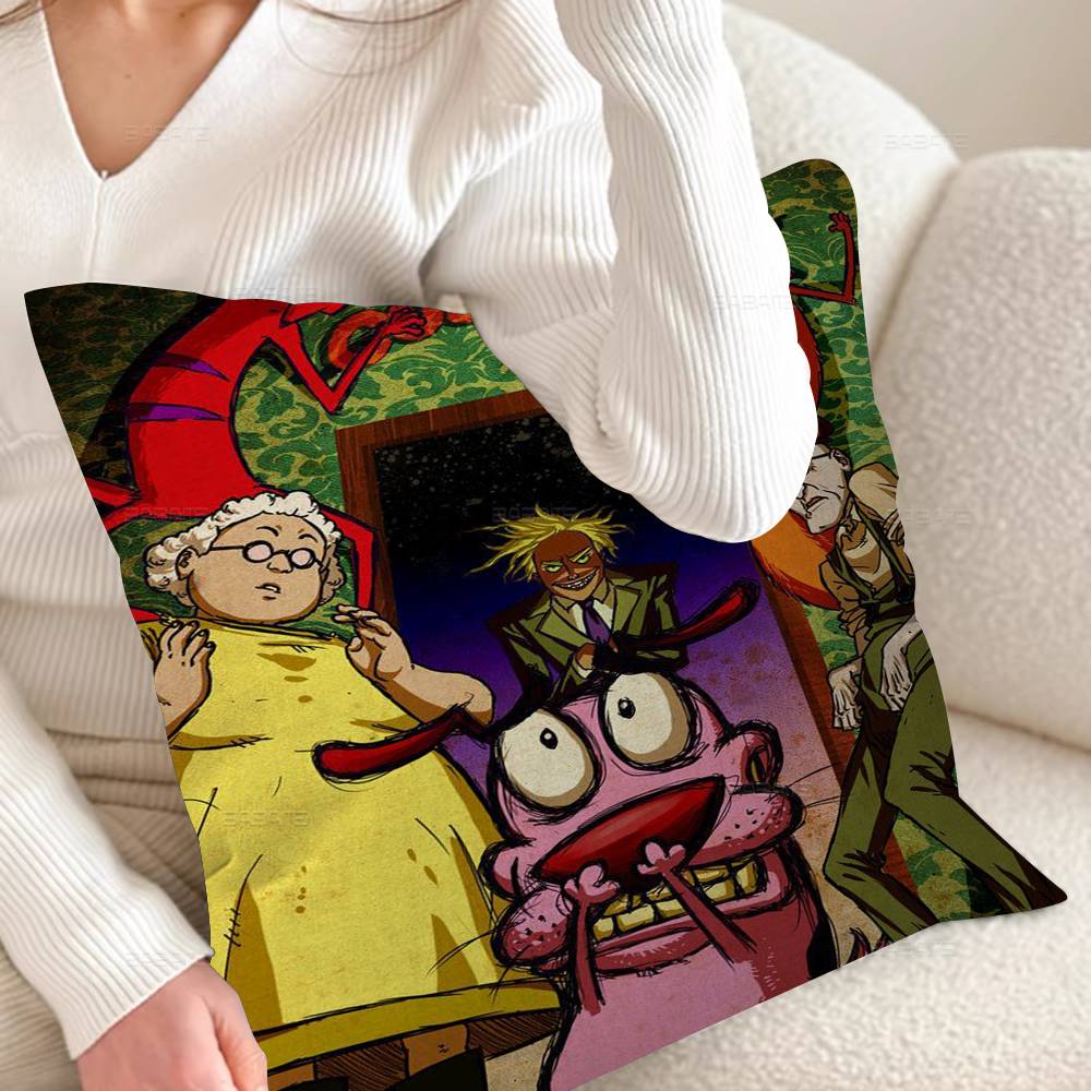 Ccourage Tthe Ccowardly Dog Pillow Gift Home Office Decoration Bedroom Sofa Car Cushion Cover Case x