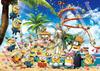 Epoch 500-Piece Jigsaw Puzzle Minions Beach Party (38x53cm) 06-510s with Glue, Spatula, and Score Ticket
