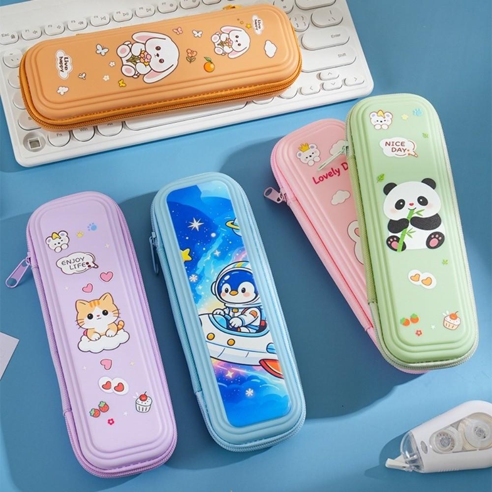 Cartoon Print Pencil Case Hard PP Stationery Box Kawaii Stationery Organizer Back To School