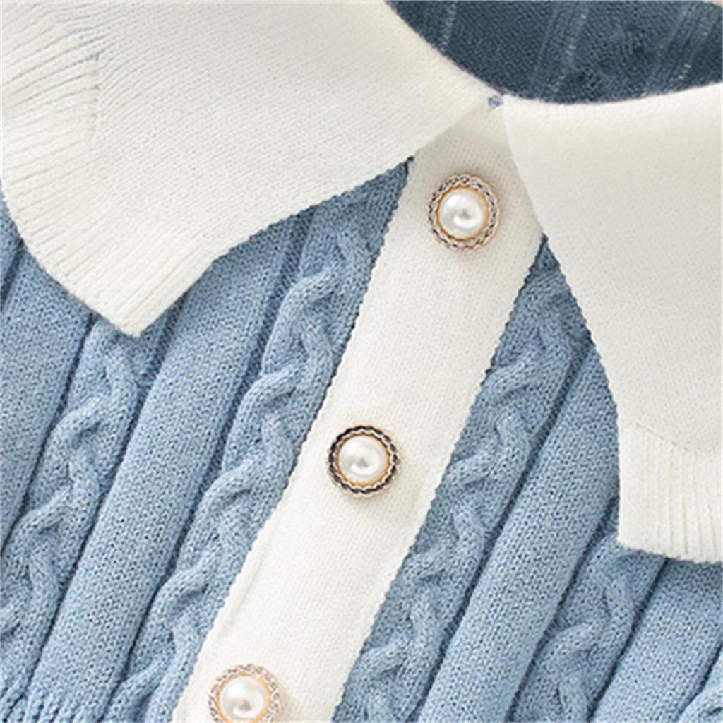 Платье для девочек, зимнее вязаное платье-свитер, осеннее платье принцессы с длинным рукавом, Vestidos, теплая одежда для маленьких девочек, детская одежда