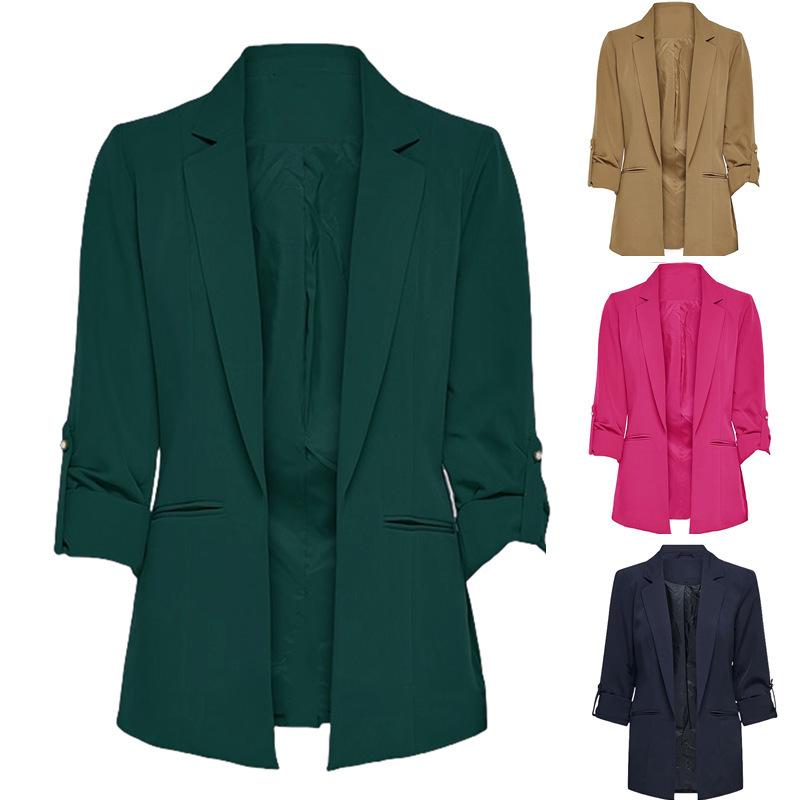 Spring and Autumn Casual Women's Suit Indoor and Outdoor Cardigan Jacket Professional Formal Wear