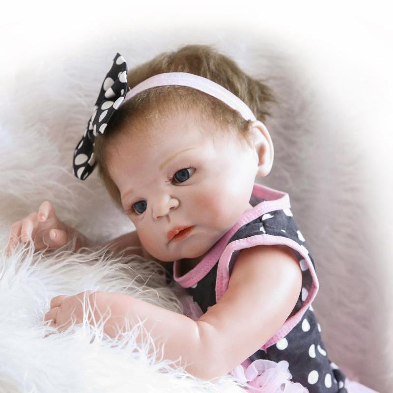 57 см Reborn Baby уже окрашенная готовая кукла Bebe такая же, как на картинке, реалистичная мягкая на ощупь 3D кожа с видимыми венами художественная кукла