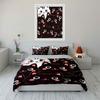 Cute Black and White Cat Design Bedding Duvet Cover Set Duvet Cover Pillowcases (1 * Duvet Cover 2 * Pillowcases, without duvet insert)