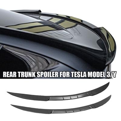 Подходит для Tesla Model 3 Y Аксессуары Спойлер Задний багажник автомобиля Заднее крыло ABS Углеродное волокно Глянцевый черный Внешняя модификация