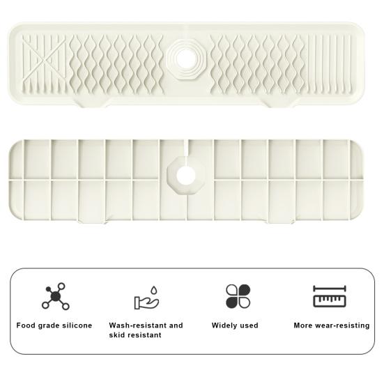 Silicone Faucet Mat Guard Draining Kitchen Sink Splash Guard Drying Mat for Kitchen