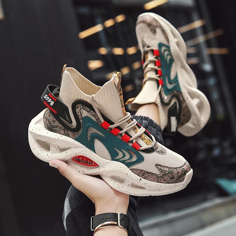 Обувь для мужчин Кроссовки Весенняя мода Легкие уличные дышащие мужские кроссовки Повседневные спортивные теннисные туфли для спортзала