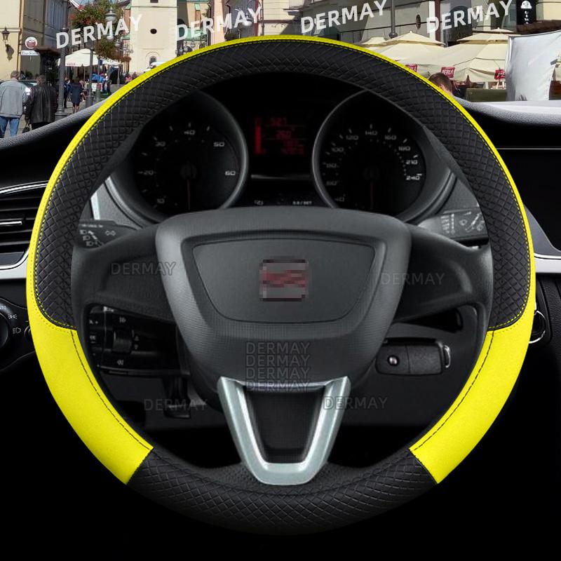 Для SEAT Exeo 2008 ~ 2013 Автомобильный чехол на руль из искусственной кожи Нескользящий 9 цветов Автоаксессуары Быстрая доставка