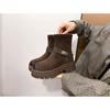 Versatile Small Man Thick-soled Retro Short Boots Martin Boots Women's New Autumn Heightening British Style Thin Boots