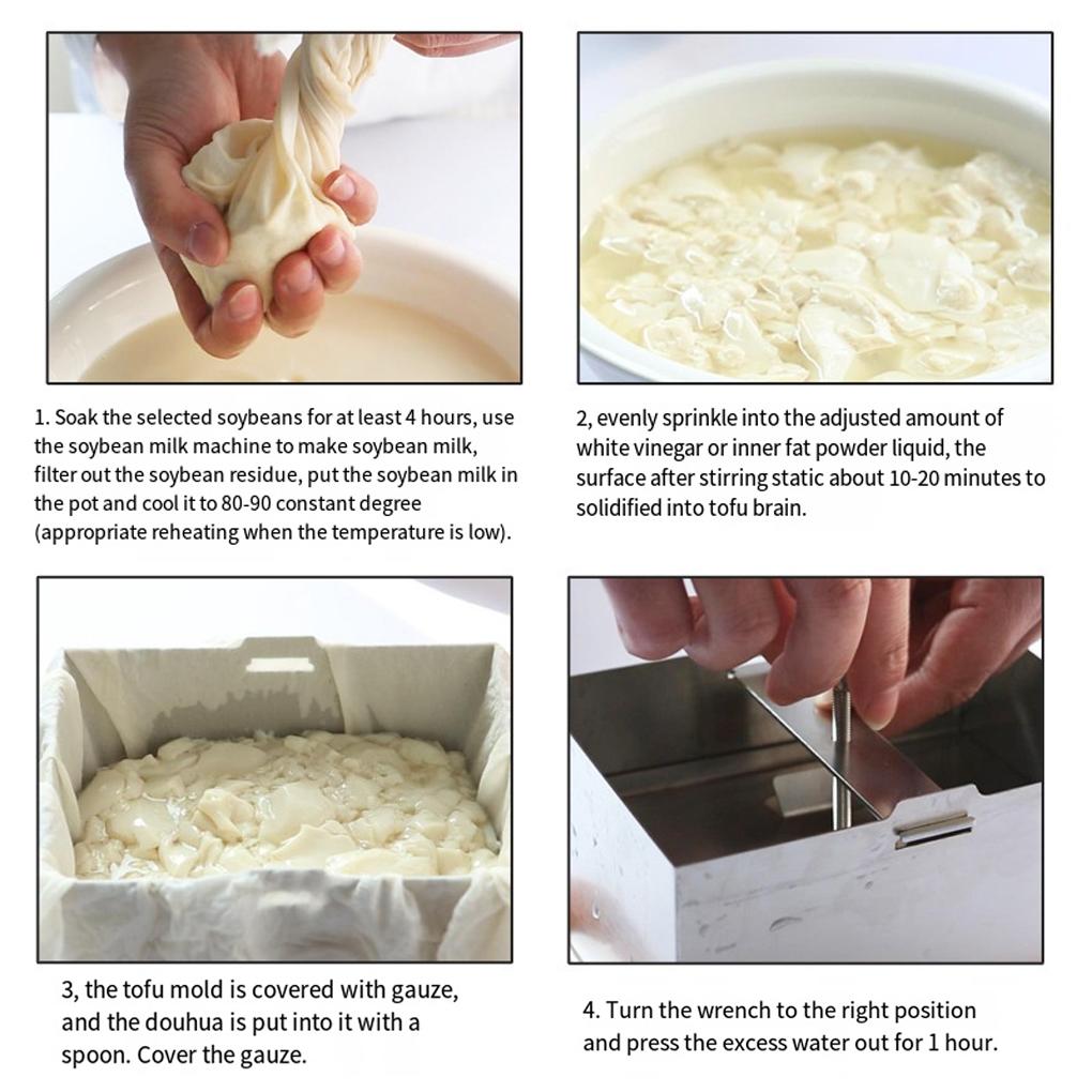 Пресс-форма для тофу для домашнего хозяйства для легкого извлечения и гладкого результата. Форма для тофу из нержавеющей стали 304.