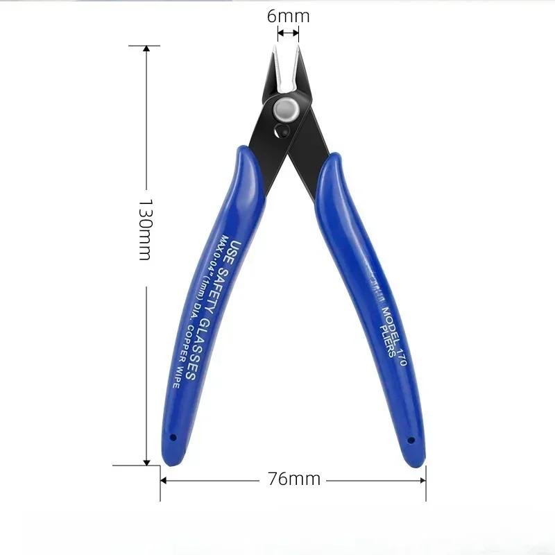 170 Wire Cutter Diagonal Pliers DIY Trimmer Diagonal Side Cutting Nippers Wire Cable Cutter Mini Snips Flush Nipper Hand Tools