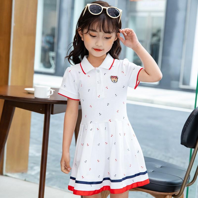Girls Princess Dress Cotton Cartoon Casual Kids Over 4 Years Old