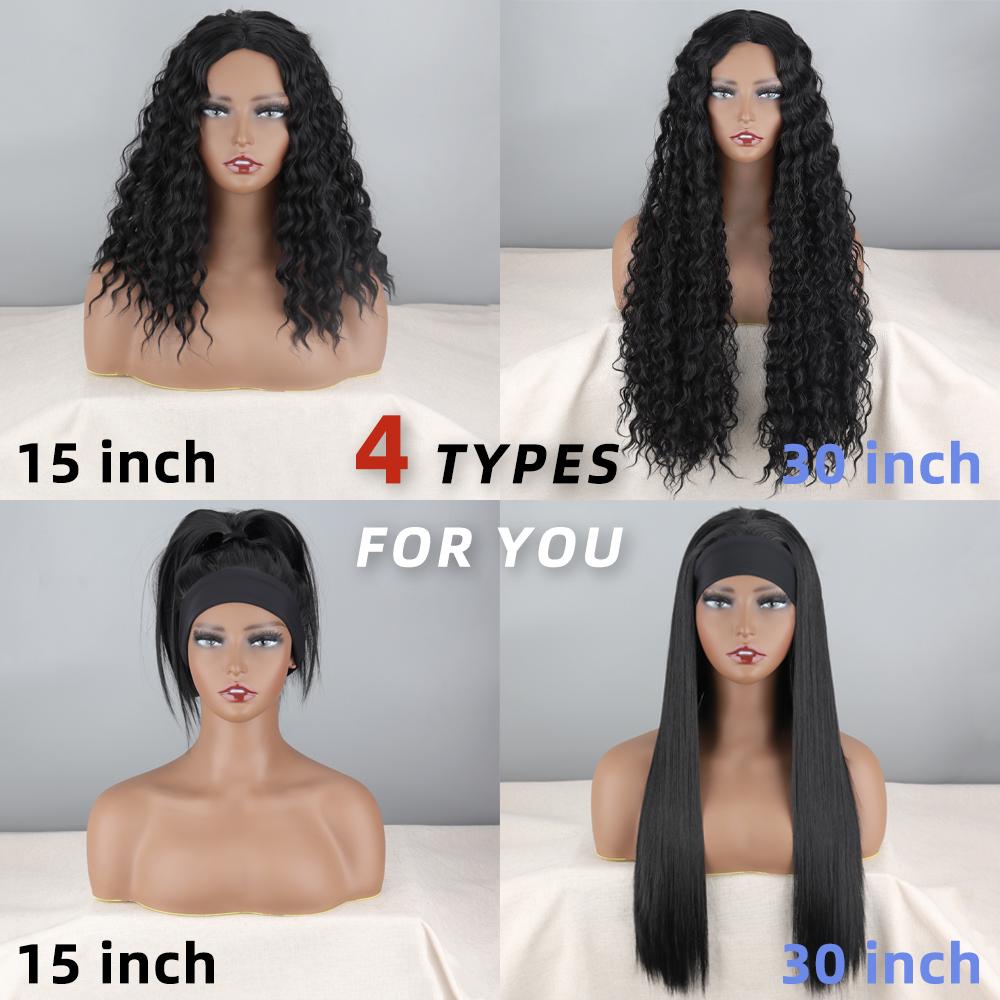 MISS WIG Африканский женский длинный кудрявый натуральный черный парик без челки из синтетического волокна, глубокий вьющийся черный парик