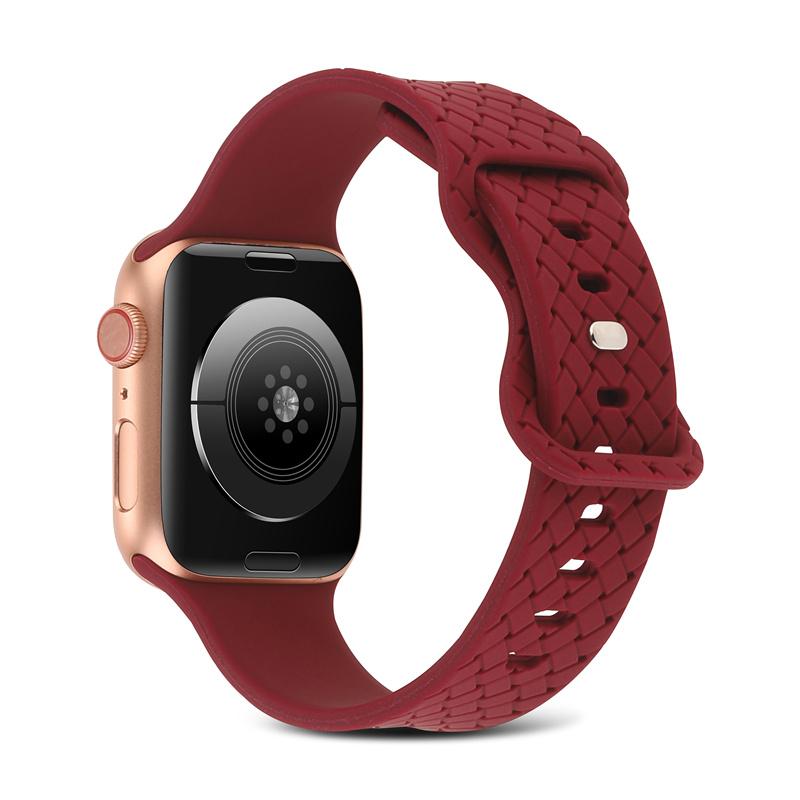 Силиконовый плетеный спортивный ремешок для Apple Watch, ремешок 45 мм, 40 мм, 44 мм, iWatch 41 мм, 38 мм, iWatch Serie 8, 7, 6 SE, 5, 4, 3, 49 мм, 42 мм