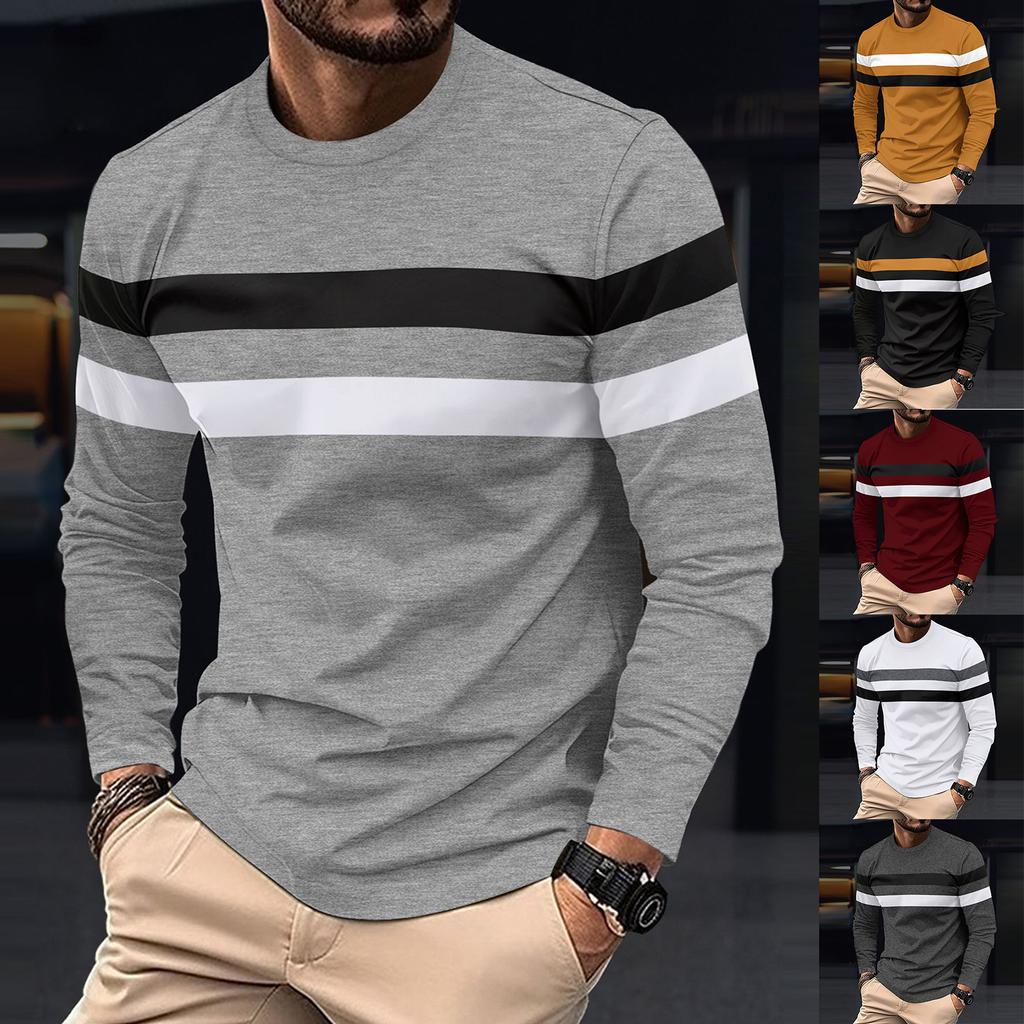 Men's T Shirt O-Neck Clothing Apparel Outdoor Long Sleeve Print Fashion Designer Vintage