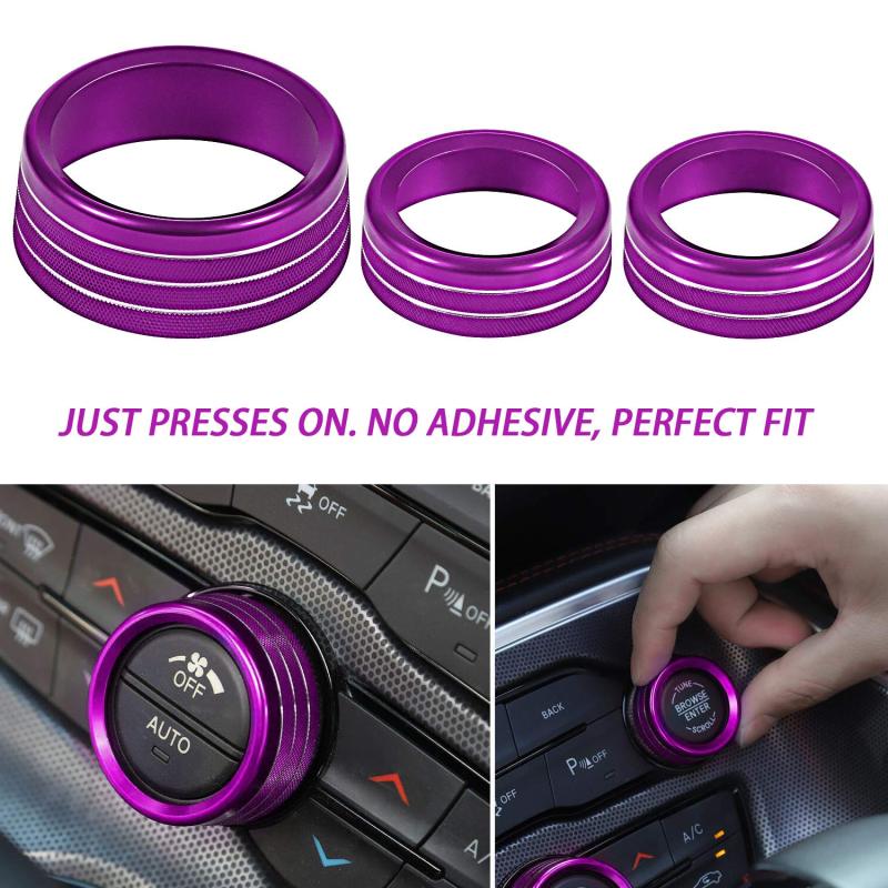 Крышка ручки регулировки громкости кондиционера для аксессуаров для зарядного устройства Dodge Challenger 2015-2020