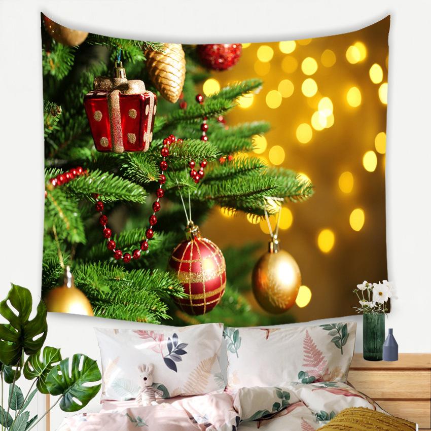 Рождественский новогодний декор, гобелен, гобелен со свечой, настенный художественный гобелен, декор для спальни, домашний декор для гостиной, подарок на Новый год