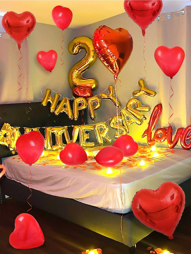 1 комплект золотых воздушных шаров в форме сердца на годовщину, для украшения вечеринки в честь Дня святого Валентина, годовщины, свадьбы, тематики любви