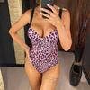 Sexy Leopared Printed Underwire Bra Cup Women Swimwear One Piece Swimsuit Female Monokini Bather Bathing Suit Swim