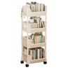 Trolley Bookshelf Movable Bookshelf Mobile Kitchen Storage Rack Snack Cart Storage Rack Multi-Layer Storages Shelve With Wheels