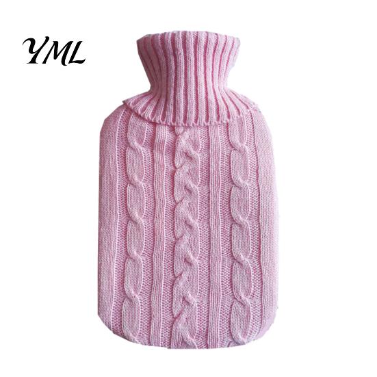 Home Use Hot Water Bag 2000ML Bottle with Knit Cover, Leakproof Rubber Menstrual Cramp Relief for Pain Relief, Winter Warm Neck, Shoulder Back