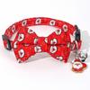 Striped Pet Bow Tie Collar Detachable Safety Breakaway Collar  Holiday Decoration