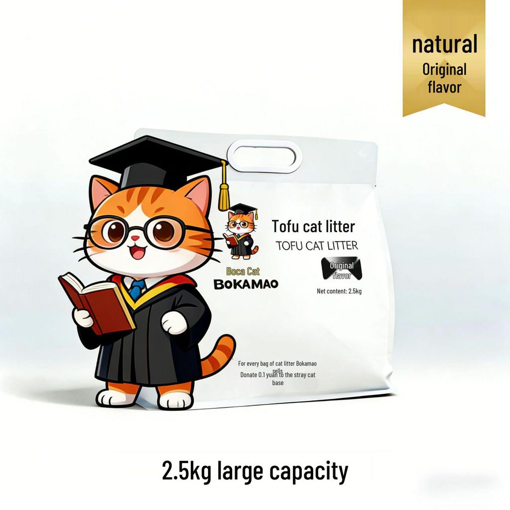 Original Flavor Tofu Cat Litter - 5 Jin Deodorizing Plant-Based Pet Supply