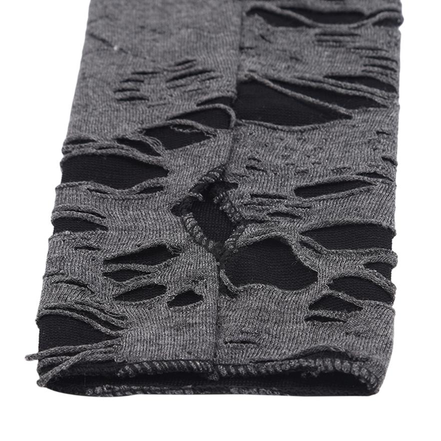 Punk Rock Gloves Creative Trendy Gothic Halloween Party Cosplay Costume Beggar Fingerless Ripped Gloves