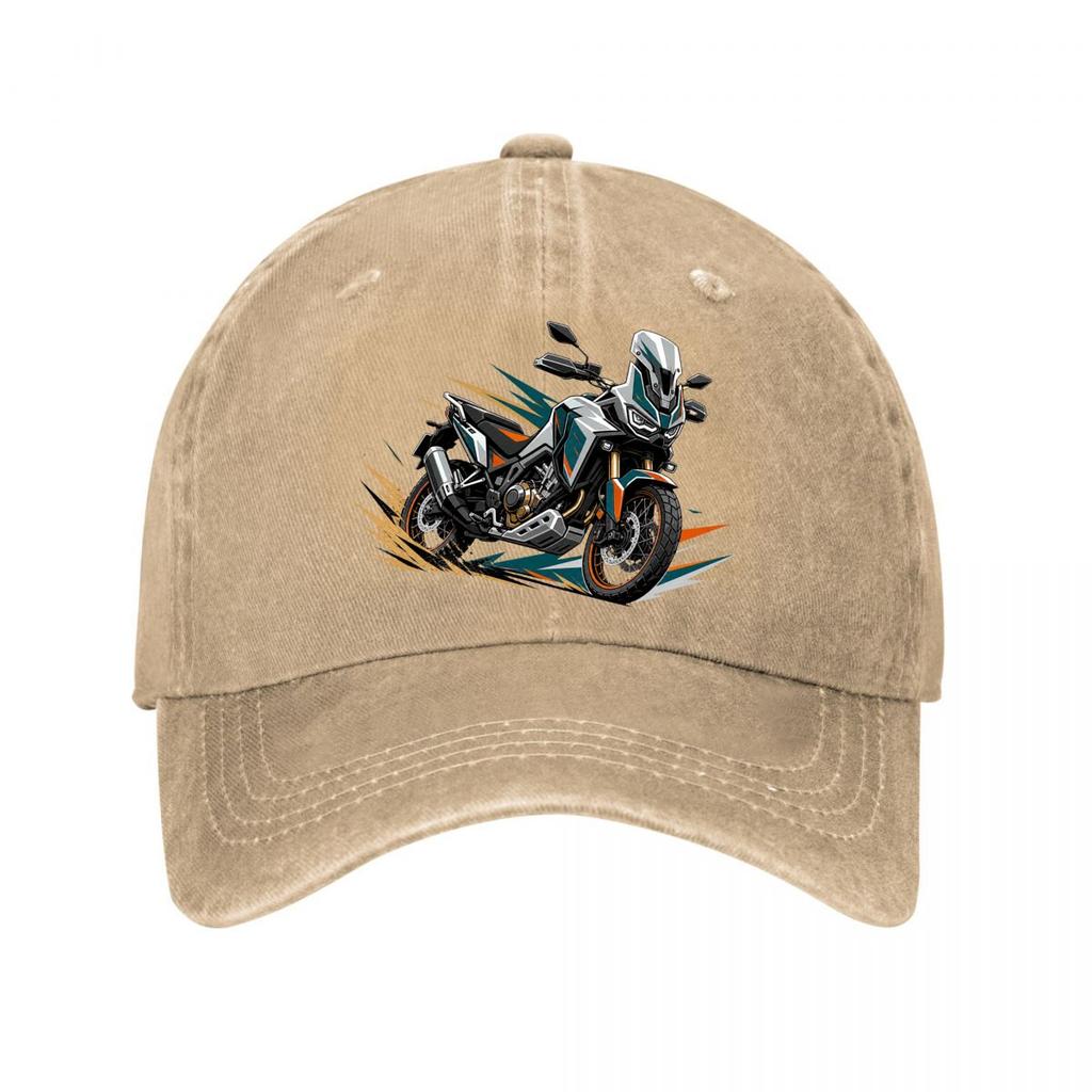 Adventure Sport Motorcycle Vector Fu New Vintage Washed Cotton Baseball Cap Sun Hats