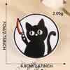 Вышитый значок с изображением мультяшного кота: Декоративная тканевая нашивка и наклейка