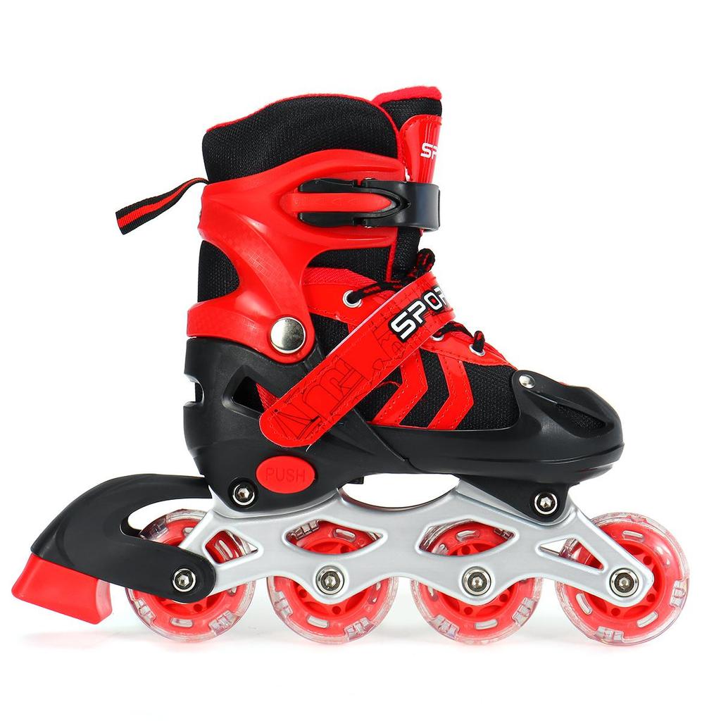 Светящиеся детские роликовые коньки со вспышкой для мальчиков и девочек, размеры S/M/L, Рождественский подарок для детей, удобные дышащие
