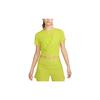 Dri-FIT One Luxe Solid Logo Round Neck Knotted Short Sleeve T-Shirt Women Tops Cactus-Green DD4922-308