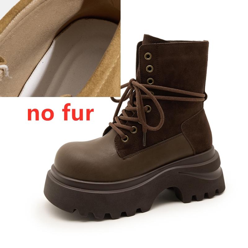 Fashion Women's Ankle Boots  2025 New Thick-soled Casual Boots Women Boots Large-Size Round-Toe Motorcycle Boots Female