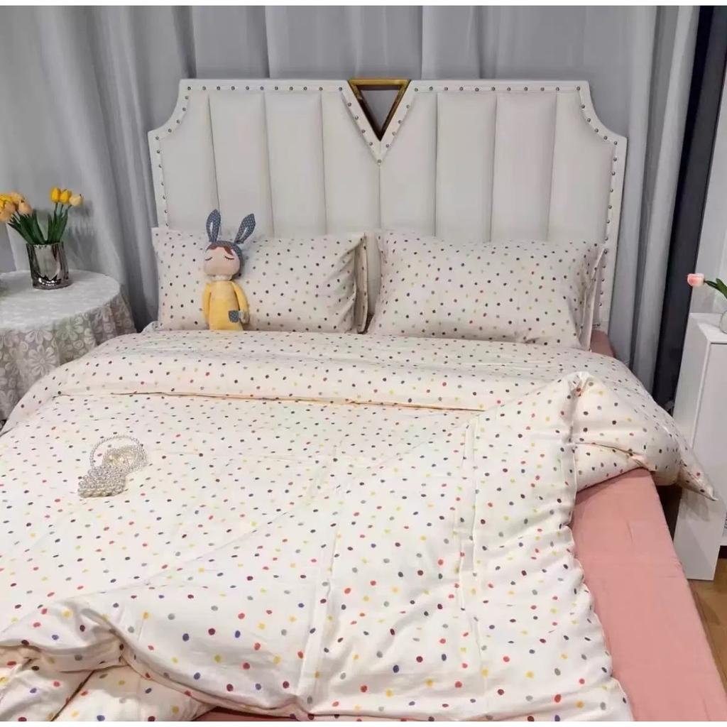 HOMZY Покрывало из стиранного хлопка двойной пряжи, однотонное, в простом стиле, с мелким цветочным принтом, корейская версия, приятное к коже постельное белье