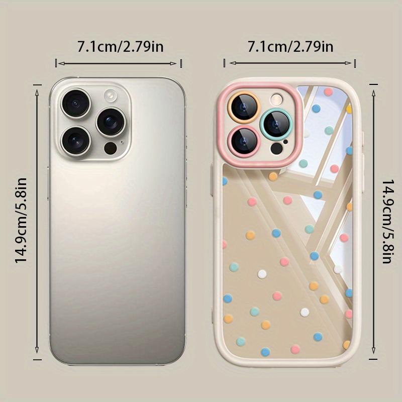Простой дизайн в горошек чехол для телефона подходит для iPhone 17, 16, 15, 14, 13, 12, 11 Pro/Max/Plus ударопрочная и защищенная от падений задняя крышка