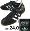 Adidas Кеды OKAPI из замши с низким вырезом Женские 24.0 Черные Голубые Кроссовки(ИСПОЛЬЗОВАЛ)