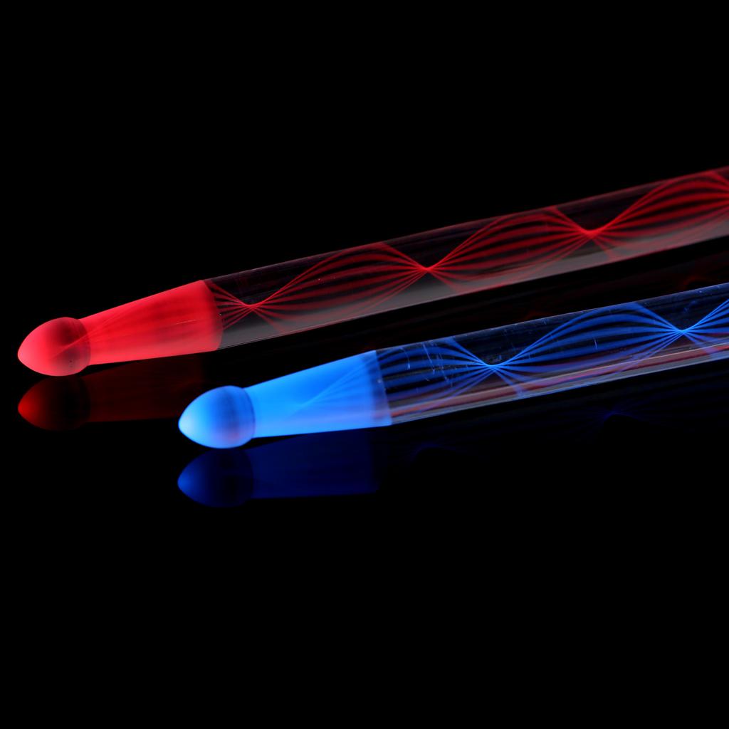 Portable 13 Color Glow Drumsticks 5A Acrylic Drum Stick Bright LED Light Up Drum Sticks Drum Accessories Easy to Use