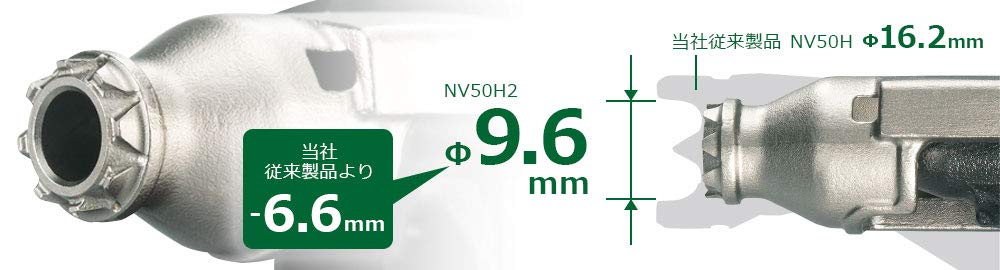 HiKOKI Высокое давление воздуха для малого диаметра 50 мм NV50H2 гвоздезабивной пистолет, гвозди, проволока/лист