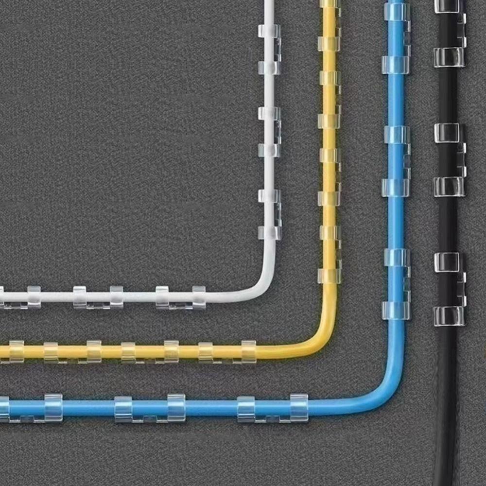 Plastic Material Cable Management Clips Self Adhesive Cord Holder Desktop Cable Arrangement