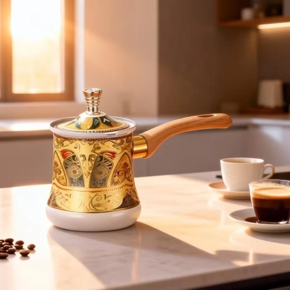 Stainless Steel Turkish Coffee Pot 350/550/720ml Butter Warmer Universal Milk Tea Pot  Kitchen Use