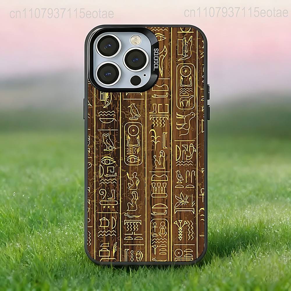 A-Древнее искусство Египет КРУТЫЙ Чехол для телефона Для iPhone 17,16,15,14,13,12,11,Pro,Max,Plus,E,Air,Mini Черный ТПУ IMD Чехол
