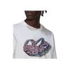 adidas Футболка Originals с круглым вырезом и принтом трилистника спереди, мужская, белая, HK7334