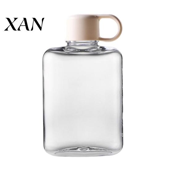 Outdoor Sports Drinking Bottle Portable Tritan Flat Water Bottle, Lightweight Slim Design, Large Compact for Hiking Capacity Leakproof Kettle, Travel