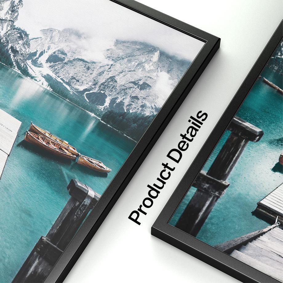 Снежная гора, лес, зеленое озеро, лодка, настенная живопись на холсте, плакаты на скандинавскую тему и принты, настенные панно для украшения гостиной